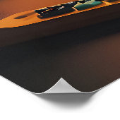 atoomfuturistische printplaat martini poster (Hoek)