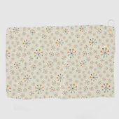 atoomgeïnspireerd middenpatroon golfhanddoek (Horizontaal)