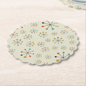 atoomgeïnspireerd middenpatroon kartonnen onderzetters (Gekanteld)