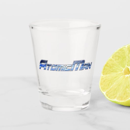 atoomglas voor Man Shot Glas (Voorkant)