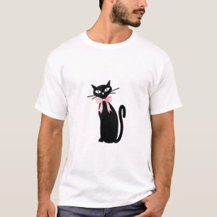 Atoomkat met roze strik kat meisjesschoon meisje k t-shirt