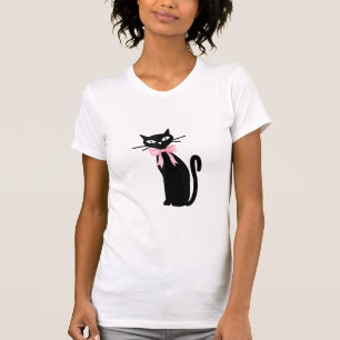 Atoomkat met roze strik kat meisjesschoon meisje k t-shirt