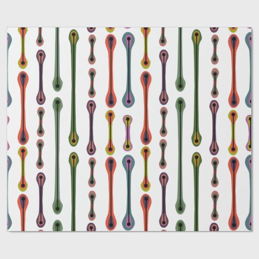 atoomlijnen cadeaupapier (Vlak)