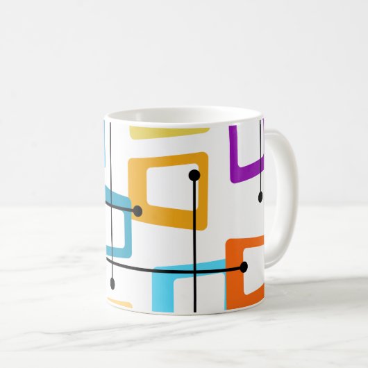 atoommidden-middeleeuwse moderne koffiemok (Voorkant rechts)