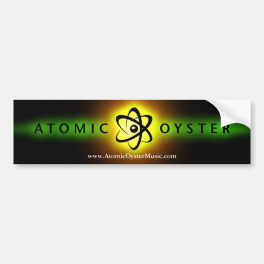 atoomoester-"gloeiende logo" bumpersticker (Voorkant)