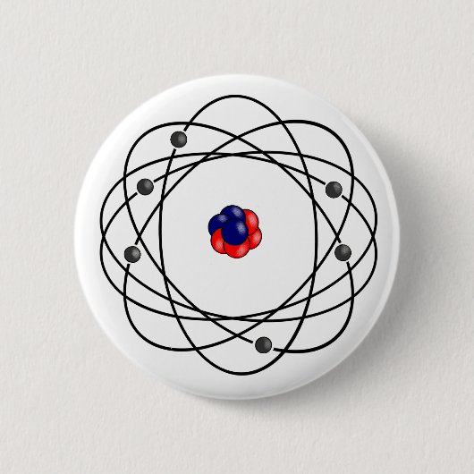 Atoomontwerp Ronde Button 5,7 Cm (Voorkant)