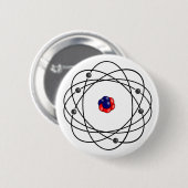 Atoomontwerp Ronde Button 5,7 Cm (Voorkant /achterkant)