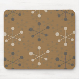 atoompatroon in de bruine Mousepad Muismat