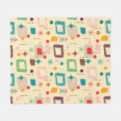atoompatroon van 1950 fleece deken (Voorkant (Horizontaal))