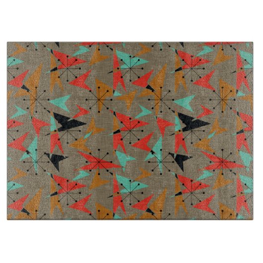 atoompijlpatroon, snijvlak 15 x 11 inch snijplank (Voorkant)