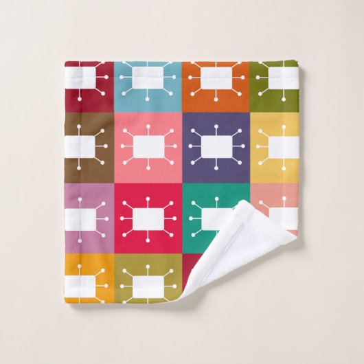 atoomrechthoeken bad handdoek (Wasdoekje)