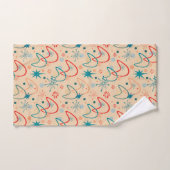 atoomretropatroon van 1950 bad handdoek (Handdoek)