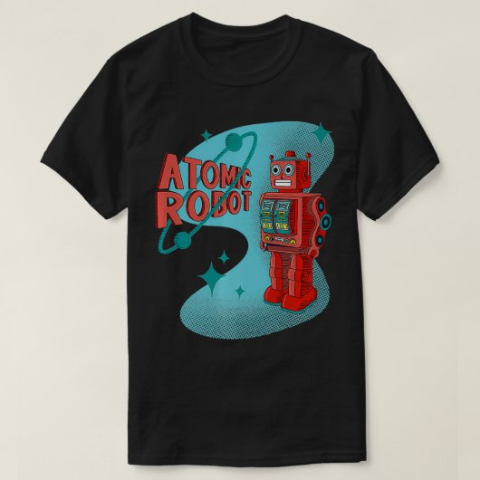  atoomroboteruggave futuristische actie t-shirt (Design voorkant)