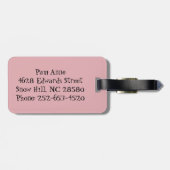  atoomroze Ogee Bagagelabel (Achterkant horizontaal)