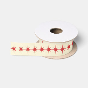 Atoomsterren rood en crème lint