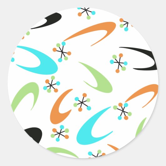 atoomStickers uit de middeleeuwen Ronde Sticker (Voorkant)