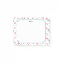 atoomstijlmonogram met vlamingos en palmbomen