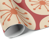 atoomStippen Retro mid-century modern patroon Cadeaupapier (Rol Hoek)