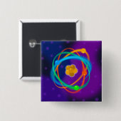 Atoomstructuur Vlekken Wetenschap Vierkante Button 5,1 Cm (Voorkant /achterkant)