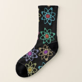 Atoomstructuurpatroon Wetenschap Sokken (Links - buitenkant)