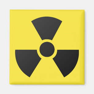 atoomsymbool voor radioactieve straling magneet