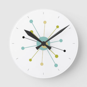 Atoomtijdperk begint te barsten met lijnen uit de  ronde klok