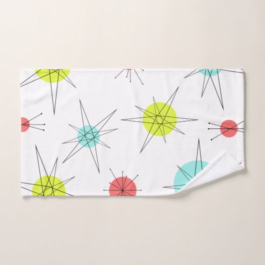 atoomtijdperk kleurrijke planten handdoek (Handdoek)