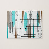 Atoomtijdperk midden-middeleeuwse moderne Abstract Legpuzzel (Horizontaal)