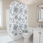 Atoomtijdperk: moderne patronen uit het midden van douchegordijn (In situ)