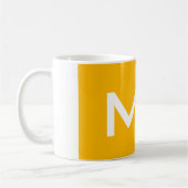 Atractief monogram Geel, geel, modern Koffiemok (Links)