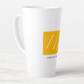 Atractief monogram Geel, geel, modern Latte Mok (Linkerhoek)