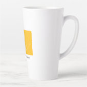 Atractief monogram Geel, geel, modern Latte Mok (Rechts)
