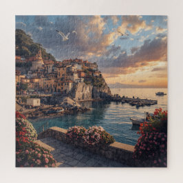 Atrani Sunset Harbor - Amalfi Coast Italian Villag Legpuzzel