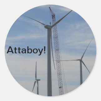 Atta Boy Wind Turbine Ronde Sticker