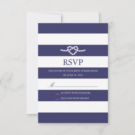 Attache Le noeud | Carte de réponse (Devant)