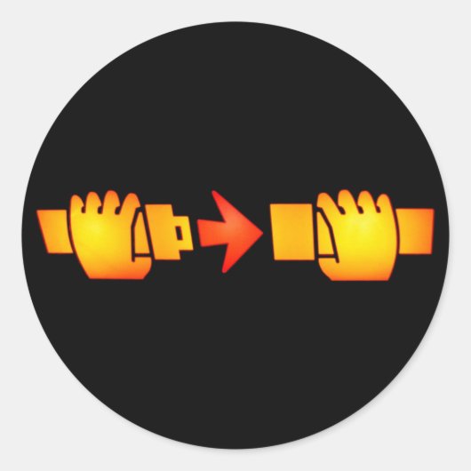 Attacher la ceinture de sécurité Stickers ronds (Devant)