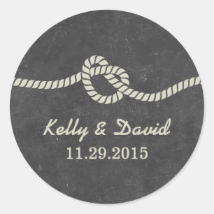 Attacher le noeud Chalkboard Mariage Favor Sticker
