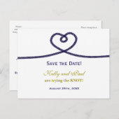 ATTACHER LE NOEUD Date de mariage carte postale Co (Devant / Derrière)