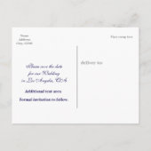 ATTACHER LE NOEUD Date de mariage carte postale Co (Dos)