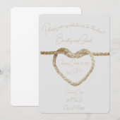 Attacher le Nœud- Invitation de Mariage (Devant / Derrière)