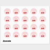 Attacher le noeud rose Coquette Favor Stickers (Feuille)