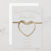 Attachez le Noeud - Invitation de Mariage (Devant / Derrière)