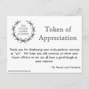 Attack Laurel Token Briefkaart