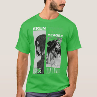 Attack on titan eren yeager both forms t-shirt