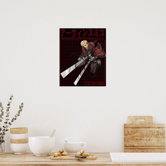 ATTACK ON TITAN ERWIN SMITH POSTER (Keuken)