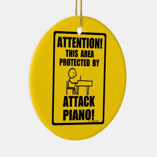 Attack Piano Keramisch Ornament (Rechts)