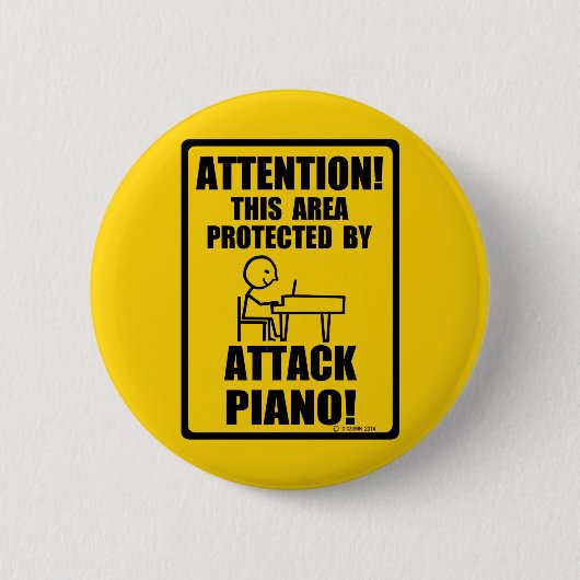 Attack Piano Ronde Button 5,7 Cm (Voorkant)