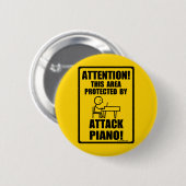 Attack Piano Ronde Button 5,7 Cm (Voorkant /achterkant)