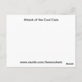 Attaque de la carte postale des chats Cool (Dos)
