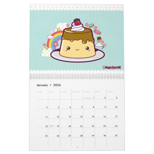 Attaque de nourriture de Kawaii ! Calendrier 2010 (Jan 2026)